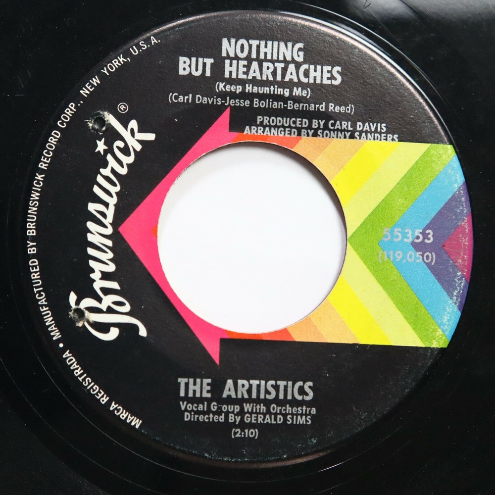 ARTISTICS - NOTHING BUT HEARTACHES / YOU MAKE ME HAPPY - SOUL 45